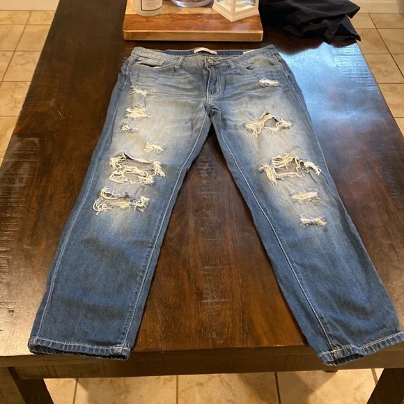 Kancan boyfriend heavy distressed jeans - Picture 4 of 5